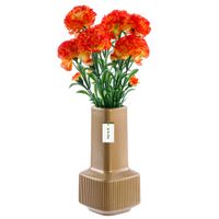 Wazon ceramiczny dekoracyjny H20cm Złoty Połysk nowoczesny flakon na kwiaty