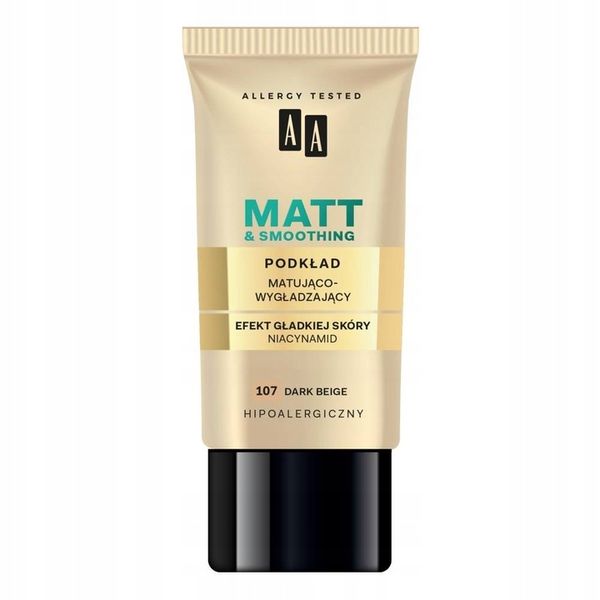 AA Make Up Matt podkład 107 dark beige 30 ml zdjęcie 2