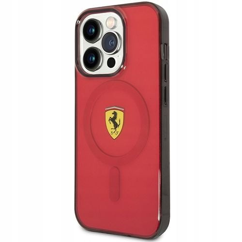 Etui Ferrari Translucent MagSafe na iPhone 14 Pro Max - czerwone na Arena.pl