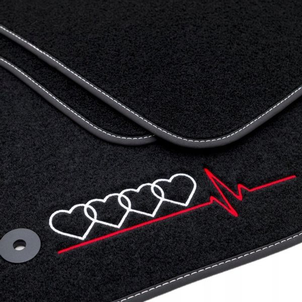Dywaniki welurowe LOGO AUDI A4 B6 B7 2001-2007 zdjęcie 2