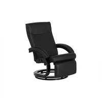 Fotel rokładany ekoskóra czarny MIGHT