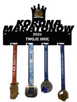 Wieszak na medale KORONA MARATONÓW twoje imię dowolny tekst 285.3