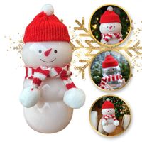 butelka dekoracyjna 350ml kształt bałwanka z szalikiem