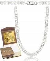 Łańcuszek Srebrny Męski Gucci Pełny Diamentowany 4,50 mm pr 925