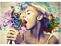 100 70CM OBRAZ PŁÓTNO PIOSENKARKA PŁÓTNO RAMA