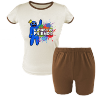 Krótka Piżama dziecięca Rainbow Friends - Kolorowi Przyjaciele