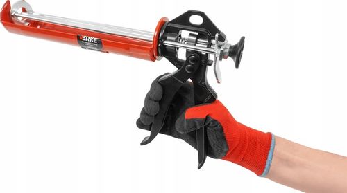 WZMACNIANY WYCISKACZ PISTOLET MAS SILIKONU AKRYLU KLEJU SMARU USZCZELNIACZY na Arena.pl