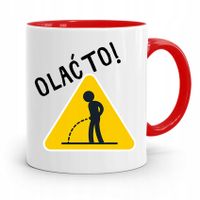 Kubek Czerwony Śmieszny Zabawny Olać To Prezent Z Nadrukiem Ze Zdjęciem