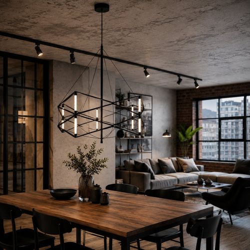 Lampa wisząca SPACE LED czarna 60 cm na Arena.pl