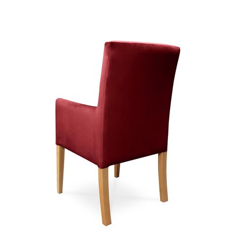 Fotel CAROL / czerwony / noga dąb / R61 na Arena.pl