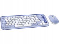 Mysz i klawiatura Logitech POP Icon Combo Fioletowy Zestaw bezprzewodowy