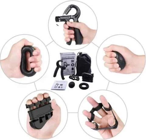 ŚCISKACZ DO RĄK TRENER DŁONI PALCÓW ZESTAW REHABILITACJYJNY REGULACJA na Arena.pl