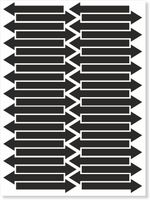 Naklejki STRZAŁKI 9,8 x 2,3 cm CZARNE x44