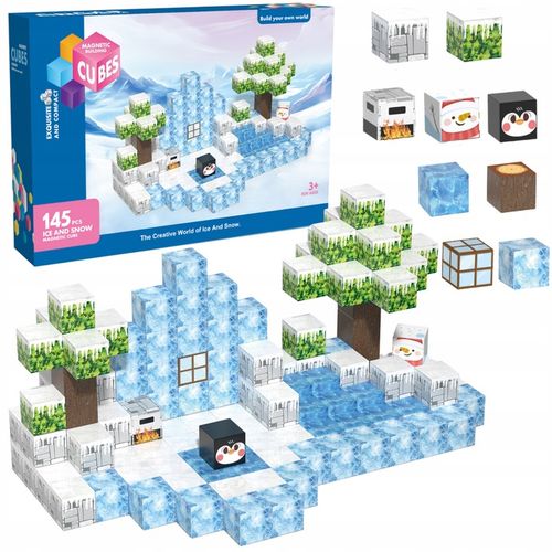 KLOCKI MAGNETYCZNE 2 cm kostki budowlane konstrukcyjne BLOKI SZEŚCIANY 145 na Arena.pl