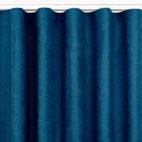 Zasłona MILANA szenilowa na taśmie wave 560x270 indygo  Homede