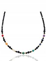 Naszyjnik Czoker Talizman 7 Czakr Turmalin