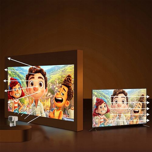 PROJEKTOR RZUTNIK AKUMULATOR PRZENOŚNY OBROTOWY LED MOBILNY SMART TV +HDMI na Arena.pl