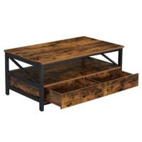 Stolik kawowy OSKAR 100x55 cm rustykalny 2 szuflady styl loft GAB