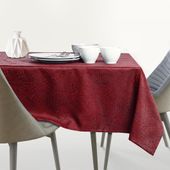 Obrus Plamoodporny GAIA 140x300 bordowy AmeliaHome