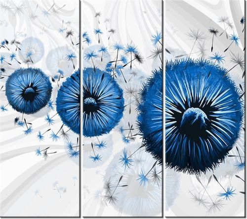 90CM 80 OBRAZ 3 ELEM NIEBIESKIE DMUCHAWCE 5 ŚCIENNY na Arena.pl