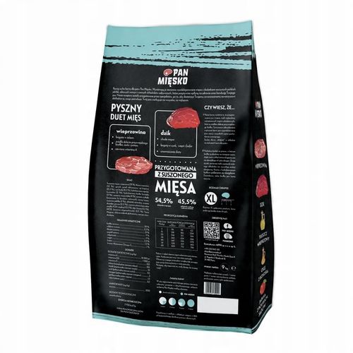 Pan Mięsko sucha karma dla psa Wieprzowina z dzikiem chrupki XL 9kg na Arena.pl