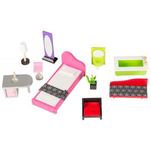 DOMEK DLA LALEK ECOTOYS DREWNIANY Z WINDĄ 3 POZIOMY na Arena.pl