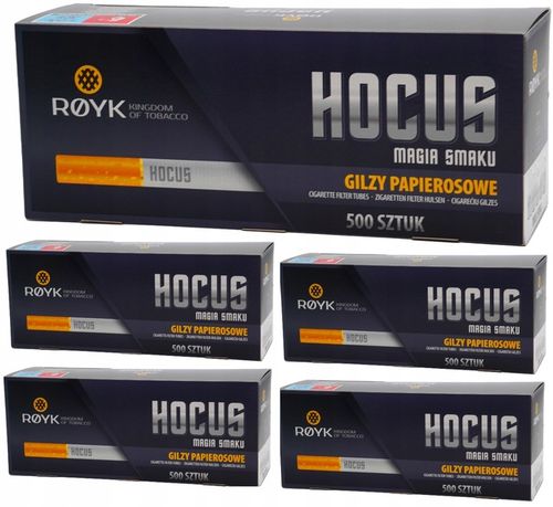 Gilzy papierosowe HOCUS 500szt X 5 na Arena.pl