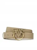 pasek skórzany pinko - beżowy