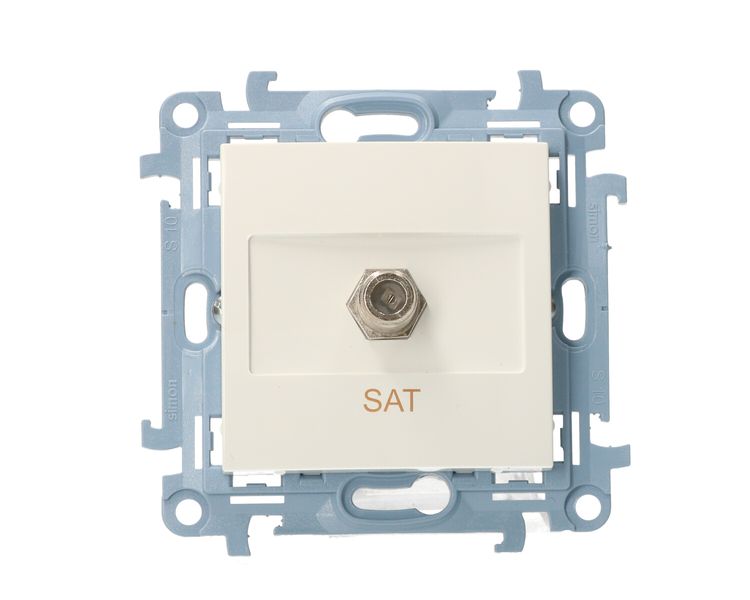 Simon10 Gniazdo antenowe pojedyńcze F CASF1.01/11 biały SIMON zdjęcie 1