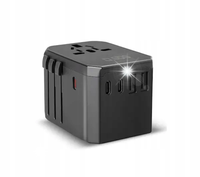 Adapter podróżny SBS GaN 70W EU UK USA AUS Czarny