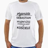 Koszulka Męska z Nadrukiem Imienia dla Organisty Rozmiar - XL