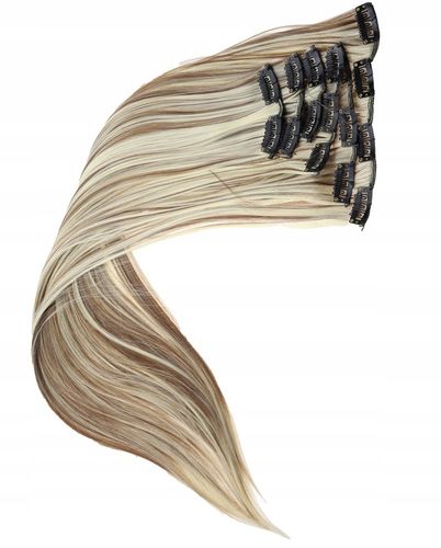 DOCZEPIANE WŁOSY Jak Naturalne Clip In Dopinki Proste Długie 6 Taśm 60cm na Arena.pl