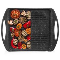 Płyta grillowa granitowa patelnia do grillowania smażenia prostokątna GRANDE 34x26,5 cm