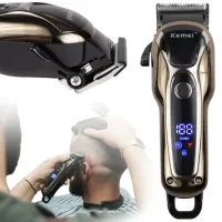 BEZPRZEWODOWA MASZYNKA DO WŁOSÓW KEMEI BARBER USB