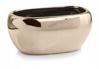 Doniczka Osłonka Ceramiczna Rynna Złota Do Kwiatów Prezent Kompozycja 26 cm