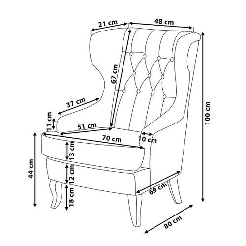 Fotel uszak patchwork wielokolorowy MOLDE na Arena.pl