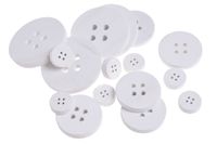 guziki drewniane ozdobne 18szt. | 129CAN14001WH