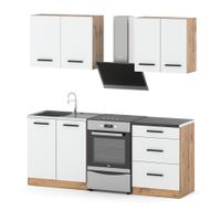 Meble Kuchenne Białe Nowoczesne Zestaw Mini Mokka Modułowy Szafki 2.0m