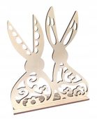 Drewniana dekoracja wielkanocna – ażurowe zajączki