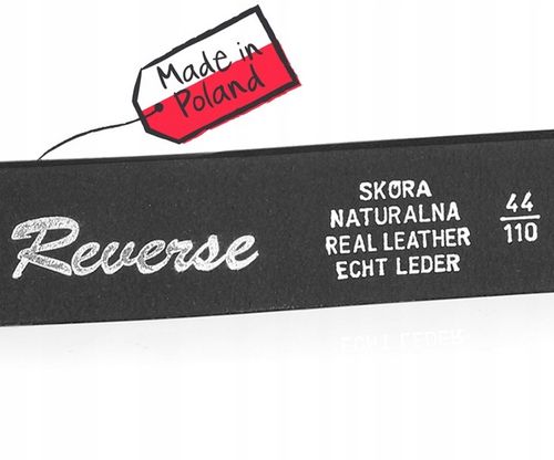 REVERSE Pasek męski SKÓRZANY pas do spodni CZR 110 na Arena.pl