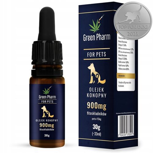 Olejek Konopny CBD 3% | Dla Psa 900mg 33ml | Weterynaryjny | Bez THC na Arena.pl
