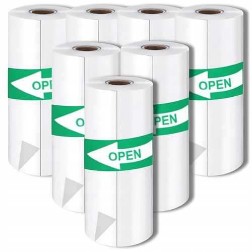 7xPAPIER TERMICZNY ROLKA SAMOPRZYLEPNA DO DRUKARKI DRUKUSIA ETYKIET APARATU na Arena.pl