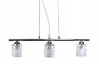 Lampa wisząca srebrna szklane ozdobne klosze 3 pkt nad stół wyspę Candellux
