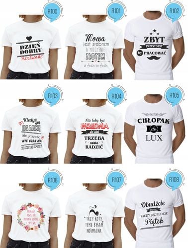 Koszulka z napisem BRAK FACETA BRAK PROBLEMU na Arena.pl