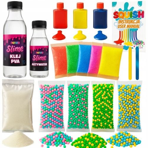 ZESTAW SLIME COLORFUL DO ROBIENIA GLUTÓW KLEJ PVA ZRÓB TO SAM DZIEŃ DZIECKA na Arena.pl
