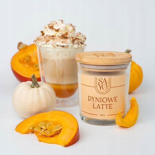DYNIOWE LATTE PUMPKIN SPICE ŚWIECA SOJOWA DYNIA ŚWIECZKA ZAPACHOWA na Arena.pl