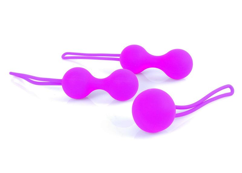 Kulki-Silicone Kegal Balls Set - Purple zdjęcie 2