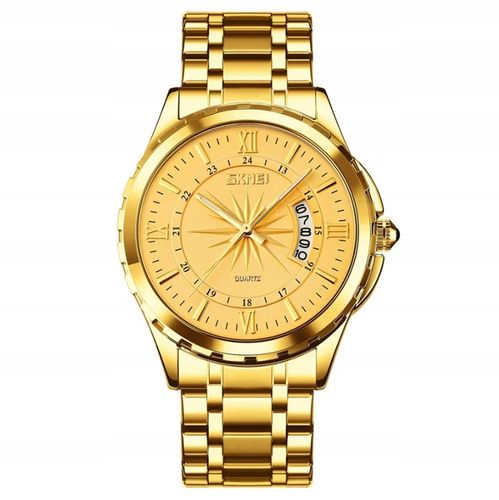 Zegarek męski bransoleta srebrny złoty czytelna tarcza datownik na Arena.pl