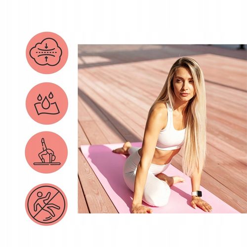MATA DO ĆWICZEŃ JOGI PILATESU GIMNASTYCZNA TPE ANTYPOŚLIZGOWA Z UCHWYTEM na Arena.pl