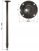 TELESKOPOWY UCHWYT SUFITOWY KAMERY BR-60X120-B